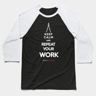 Keep Calm Architects. White letters Baseball T-Shirt